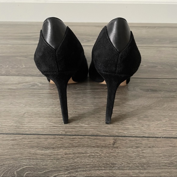 Sam Edelman Black Suede Stiletto Heels Size 8.5 * Pointed Toe - Picture 9 of 11